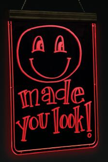 With Glowwrite you Write-On then when you are done you Wipe-Off Illuminated Signs